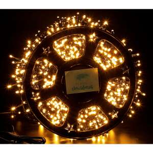 50 метра LED светлинна лента с топла бяла светлина, 2000 LED, черен кабел, 8 светлинни режима, марка Flippy - Lightshine