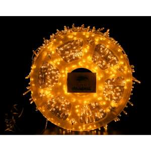 Flippy 50m LED светлини топло бяло, 2000 LED, 8 светлинни режима, прозрачен кабел, трансформатор в комплекта - Lightshine