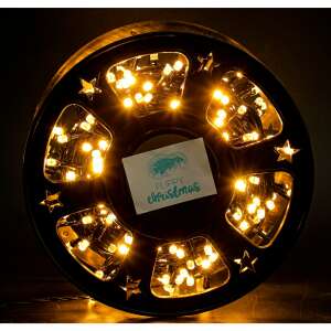 Flippy 500 LED Warm White String Lights, 50m, Black Wire, 8 Lighting Modes - Flippy String Light