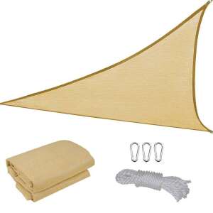 Flippy triangular sun sail, 2x2x2m, yellow, with ropes and D-rings - Awning & Shade