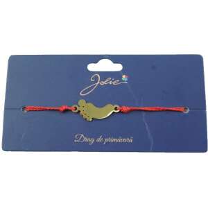 Gold stainless steel bracelet with a footprint charm, Jolie brand - Women's Accessory