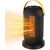 Flippy PTC-1500Q1 black space heater with yellow handle in operation