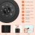 Flippy PTC-1500Q1 space heater settings and features infographic
