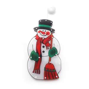 LED коледна украса за прозорци KeepHome Snowman 26 см топло бяло 107634501