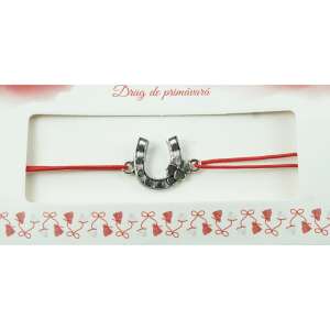 Bratara Jolie cu 2 Noduri Elastica Potcoava cu trifoi 107634484 - Brățări dame