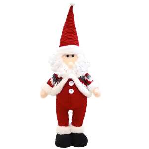 Red Santa Claus Christmas decoration, 55cm tall, plush fabric, standing - Nonbrand Christmas Decoration