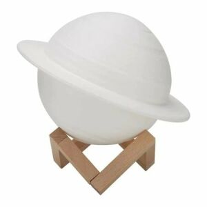 Flippy Saturn 3D Lampă de Noapte - 13cm, albă când este oprită - Lampi de veghe si proiectoare