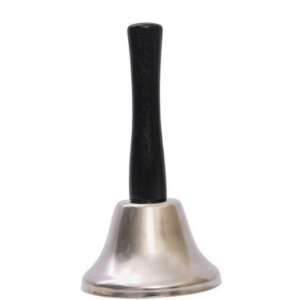 Silver hand bell with black wooden handle, Flippy brand - Christmas Decoration
