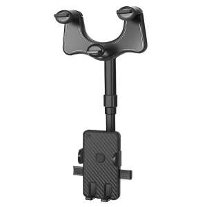 Flippy car phone holder, rearview mirror mount, 360 degree rotation, black - Car Phone Holder