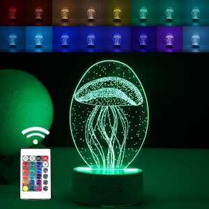 Декоративна LED лампа, KeepHome, 3D, Medusa, изработена от акрилен материал и многоцветна светлина, бяла 107635409