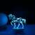Flippy 3D LED Horse Night Light, Blue