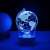 Flippy 3D globe lamp, 20 cm high, acrylic material, blue light