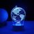 Flippy 3D LED Globe Lamp, 20 cm high, acrylic, multicolor light, white, dual USB & battery power 107635530