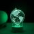 Flippy 3D LED Globe Lamp, 20 cm high, acrylic, multicolor light, white, dual USB & battery power 107635530