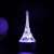 Flippy 3D Eiffel Tower LED lamp with remote control, showing the lamp with purple light