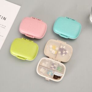 Flippy 8 rekeszes gyógyszerszervező többféle színben, nyitva és zárva - Gyógyszeradagoló