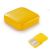 Flippy yellow pill box organizer, closed and open view