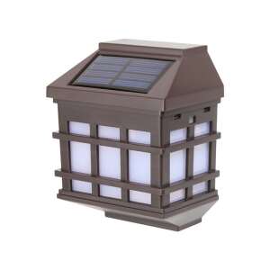 Стенна лампа Flippy Solar LED Lantern, кафява, със слънчев панел отгоре, 11,5 x 8,3 cm - Nonbrand Слънчев фенер