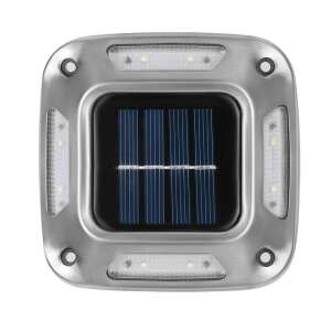 Napelemes LED kerti lámpa Flippy, 8 LED, fali vagy földelés, IP65, négyzet alakú, ABS és polikarbonát anyag, 9 x 9 cm, 1,2 V akkumulátor, 600 mah, meleg fehér - Solar lantern