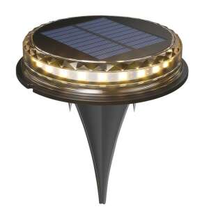 Solar powered LED spot light for garden, Flippy, 8 LED, ABS and polycarbonate material, 1.2V battery, 600mah, 12 x 13.5 cm, warm white - Garden