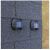 Flippy solar wall lights mounted on a dark wall, bow-shaped, 8 LED, IP65, outdoor lighting