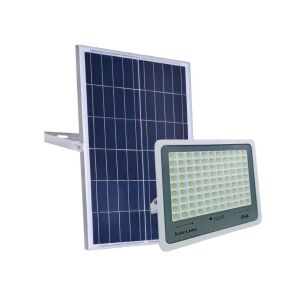 Napelemes LED Projektor 65W with solar panel, angled view - Nonbrand Solar lantern