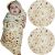 Flippy Flanelldecke und Mütze Set, Laibform, für Neugeborene, Polyestermaterial, 85 cm, creme 107636063
