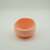 Pink silicone bowl with suction base