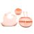 Flippy Baba 5-piece pink silicone baby feeding set flat lay
