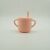 Flippy Baba pink silicone sippy cup with handles