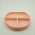 pink silicone divided plate with suction for baby