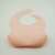 pink silicone bib with food catcher for baby