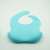 Flippy silicone baby bib with food catcher, blue