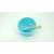 Flippy silicone bowl with wooden spoon, blue