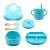 8-piece baby and toddler diversification set, Flippy silicone, bib, divided plate with suction cup, bowl with suction cup, wooden and silicone cutlery, snack cup, allergen-free