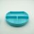 Baba silicone divided plate for baby food, blue