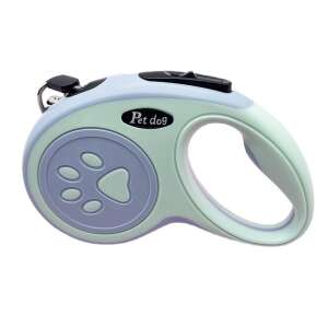 Pet Dog retractable leash, green and blue, 5 meters, 20 kg - Leash