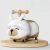Flippy Ride-On Car, Puppy Design, White and Brown, on platform