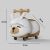 Flippy Ride-On Car, Puppy Model, White and Brown, dimensions