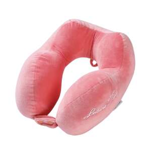 Poduszka podróżna Flippy Cotton Neck z 4 poduszkami lędźwiowymi, regulowana, różowa