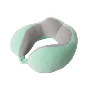 Flippy Reise Nackenkissen, grün, 4 Noppen für Komfort, Reisezubehör, Büro, Auto, Befestigungssystem - Flippy