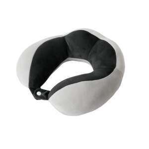 Poduszka podróżna Flippy, poduszka na szyję, bawełna, 4 garby dla wygody, akcesorium podróżne, biuro, samochód, system zszywek, czarny