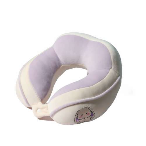 Perna de gât Flippy cu broderie de iepure, liliac