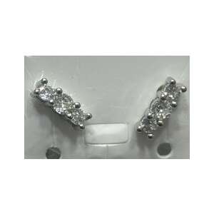 Cercei din Argint 925, Bagheta 3 Pietre, Jolie Silver 107636392 - Bijuterii pentru femei