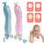 Flippy electric baby nail trimmer in blue and pink with 6 attachments and LED light