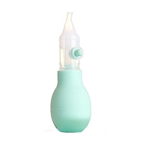 Flippy Manual Nasal Aspirator Kit for Children, with Reflux Preventer, Pump, Easy to Clean, Silicone Tip, 11.2x4 cm, Green