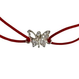 Jolie Silver adjustable butterfly bracelet with stones, silver 925 - Women's Accessory