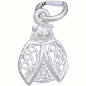 Jolie Srebrny 925 Srebrny Filigranowy Zawieszka z Biedronką, 17 x 10 mm - Dla kobiet