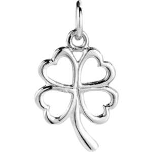 Jolie Silver 925 Sterling srebrny wisiorek koniczyna, model Contour Clover, 20 x 12 mm - Flippy Wisiorek damski