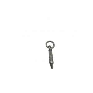 925 Silver Bullet Pencil Charm Pendant - Women's Accessory